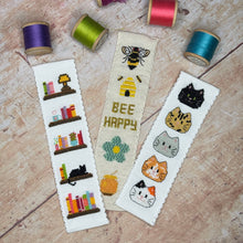 Load image into Gallery viewer, Book Lover Cross Stitch Bookmark Kit
