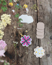 Load image into Gallery viewer, Keyring Flower Press - Pinks &amp; Blues

