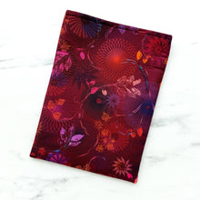 Load image into Gallery viewer, Burgundy Leaves Padded Book Sleeve: Large
