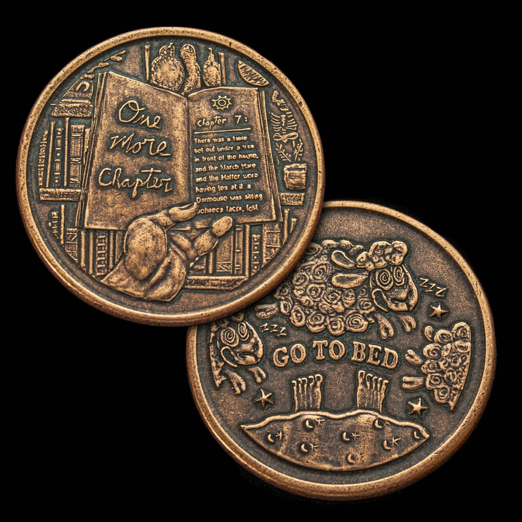 One More Chapter / Go to Bed Copper Decision Maker Coin