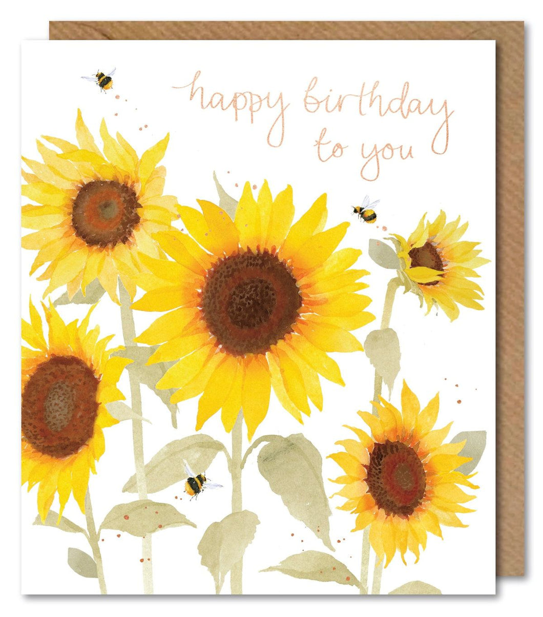 Happy Birthday, Sunflowers Card
