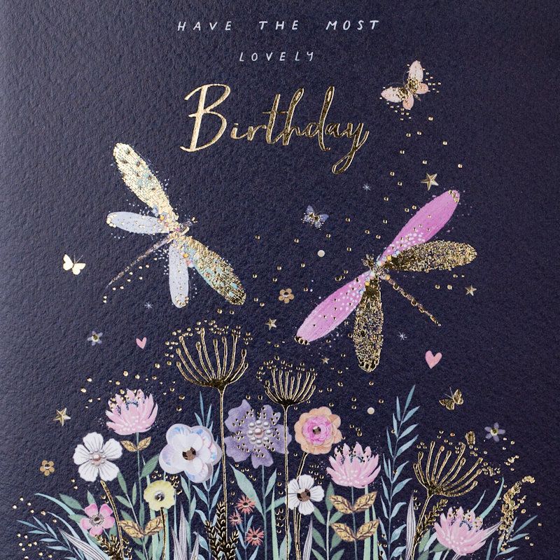 Lovely Birthday Dragonflies Card
