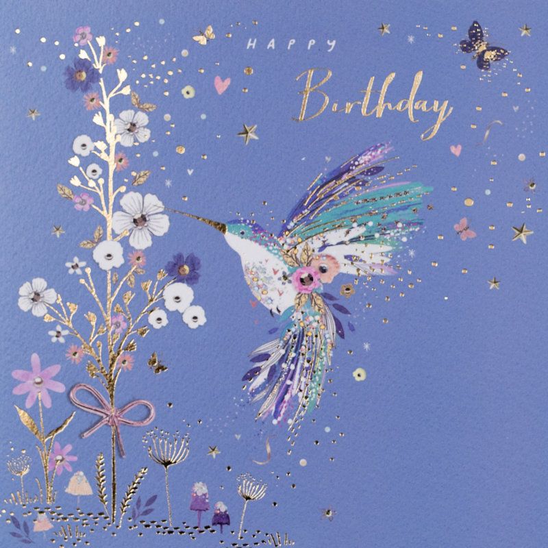 Happy Birthday, Hummingbird Card