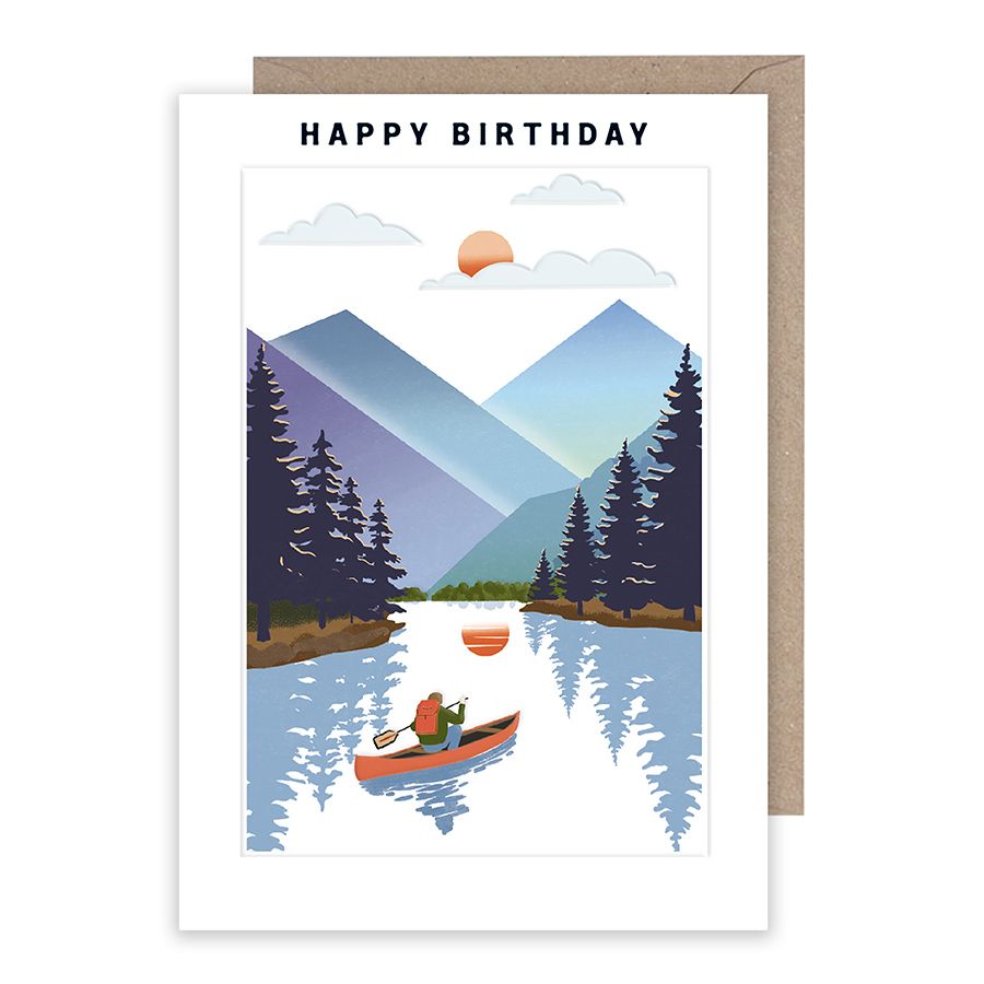 Happy Birthday, Canoe Card