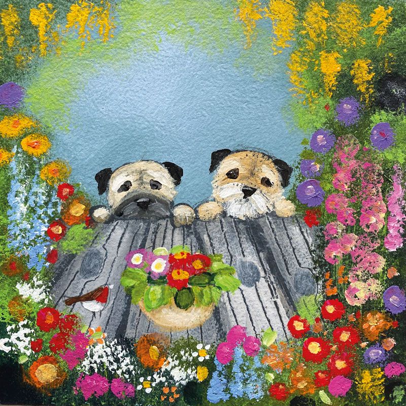 Borders and Primrose Bowl Card