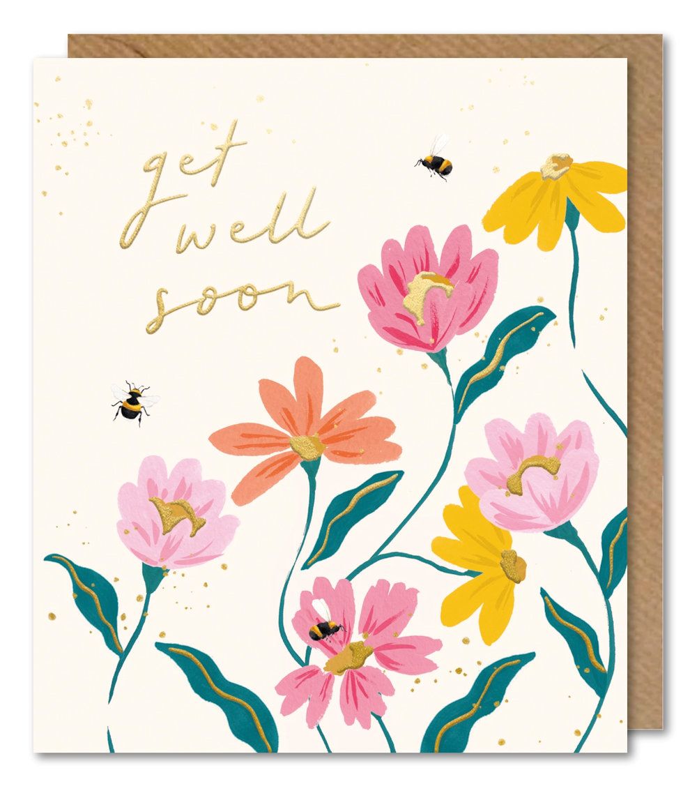 Get Well Soon, Flowers Card