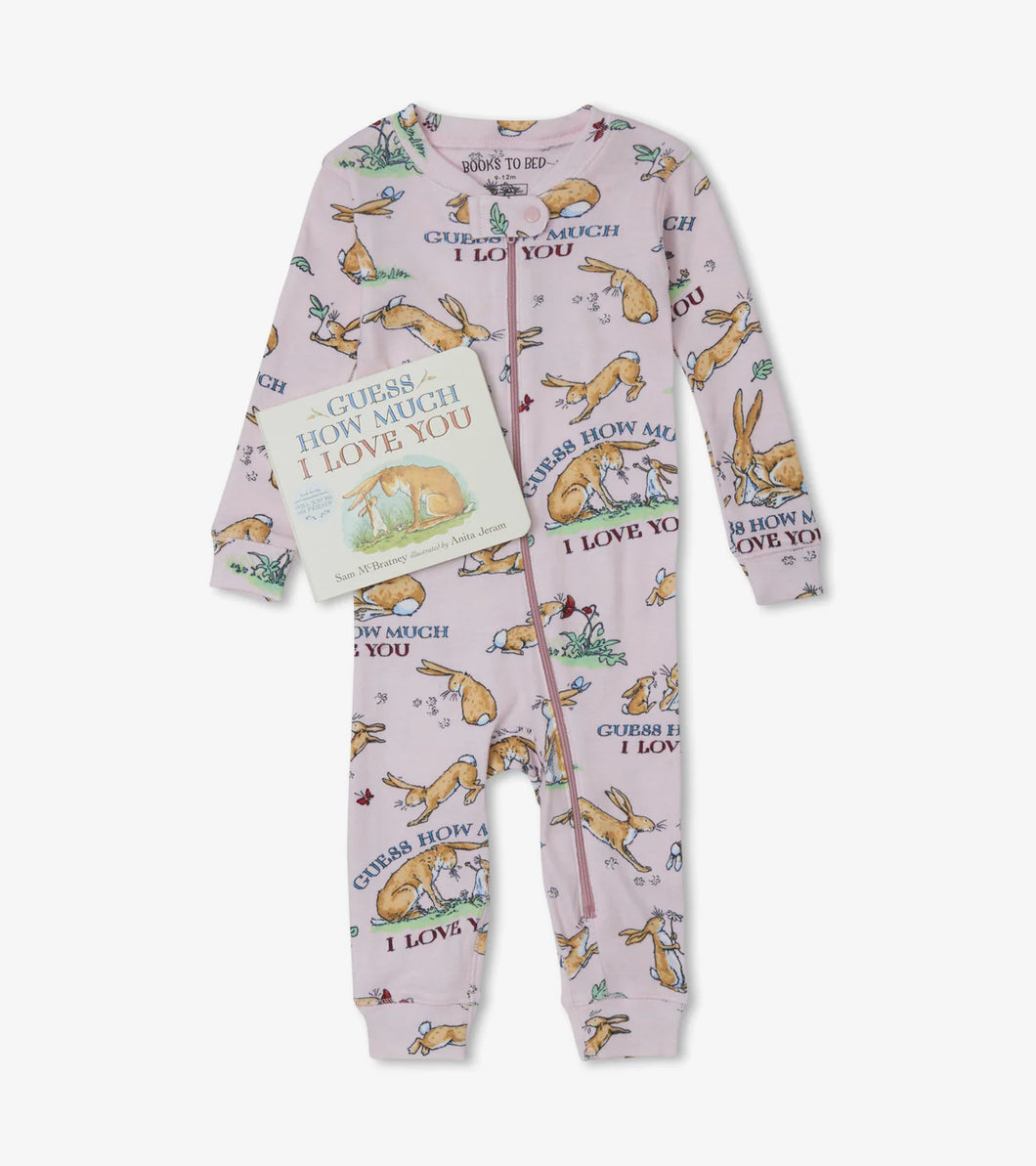 Guess How Much I Love You - Pink Box Set Baby Coverall With Book