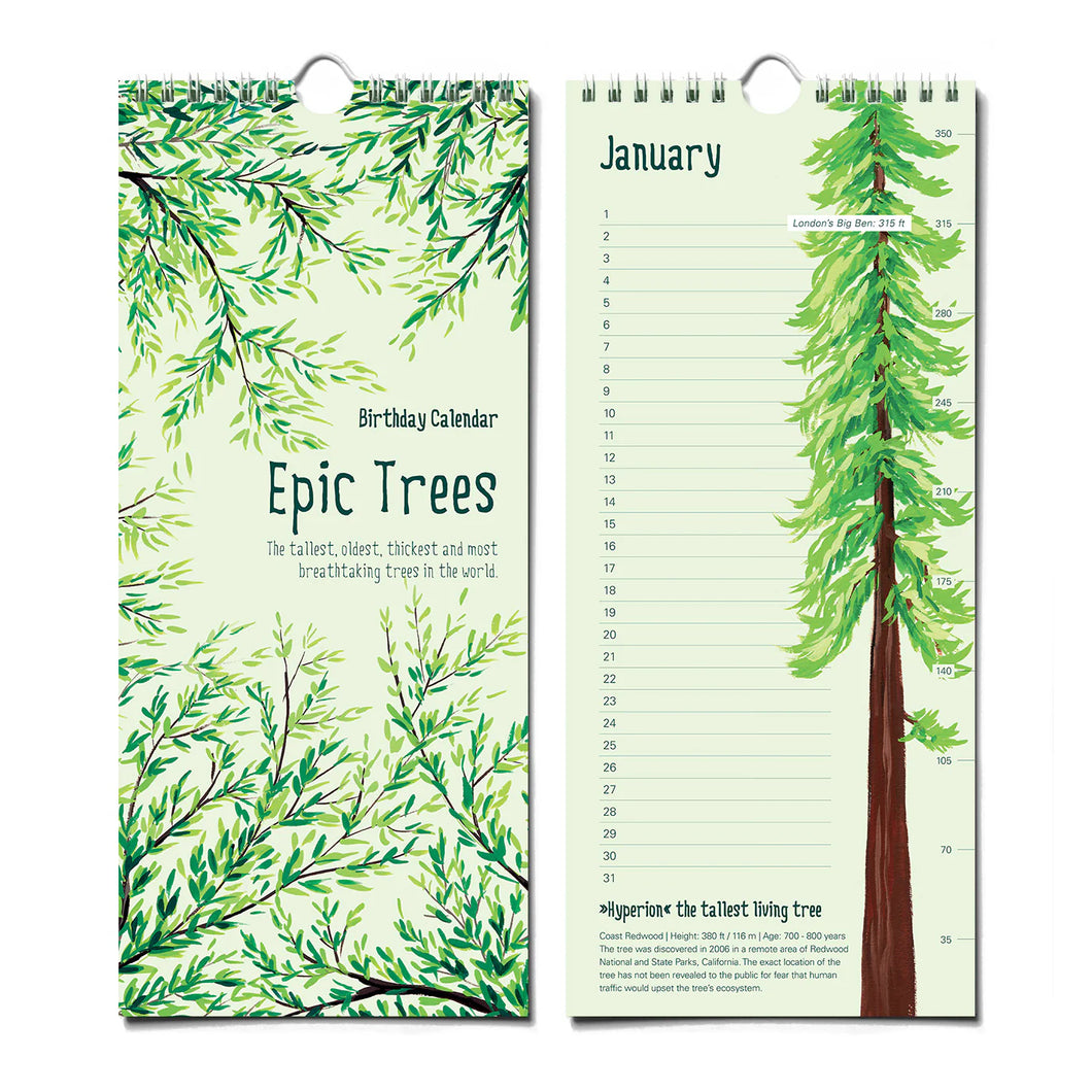 Epic Trees Calendar - Birthday Calendar