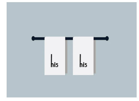 His & His Towels Card